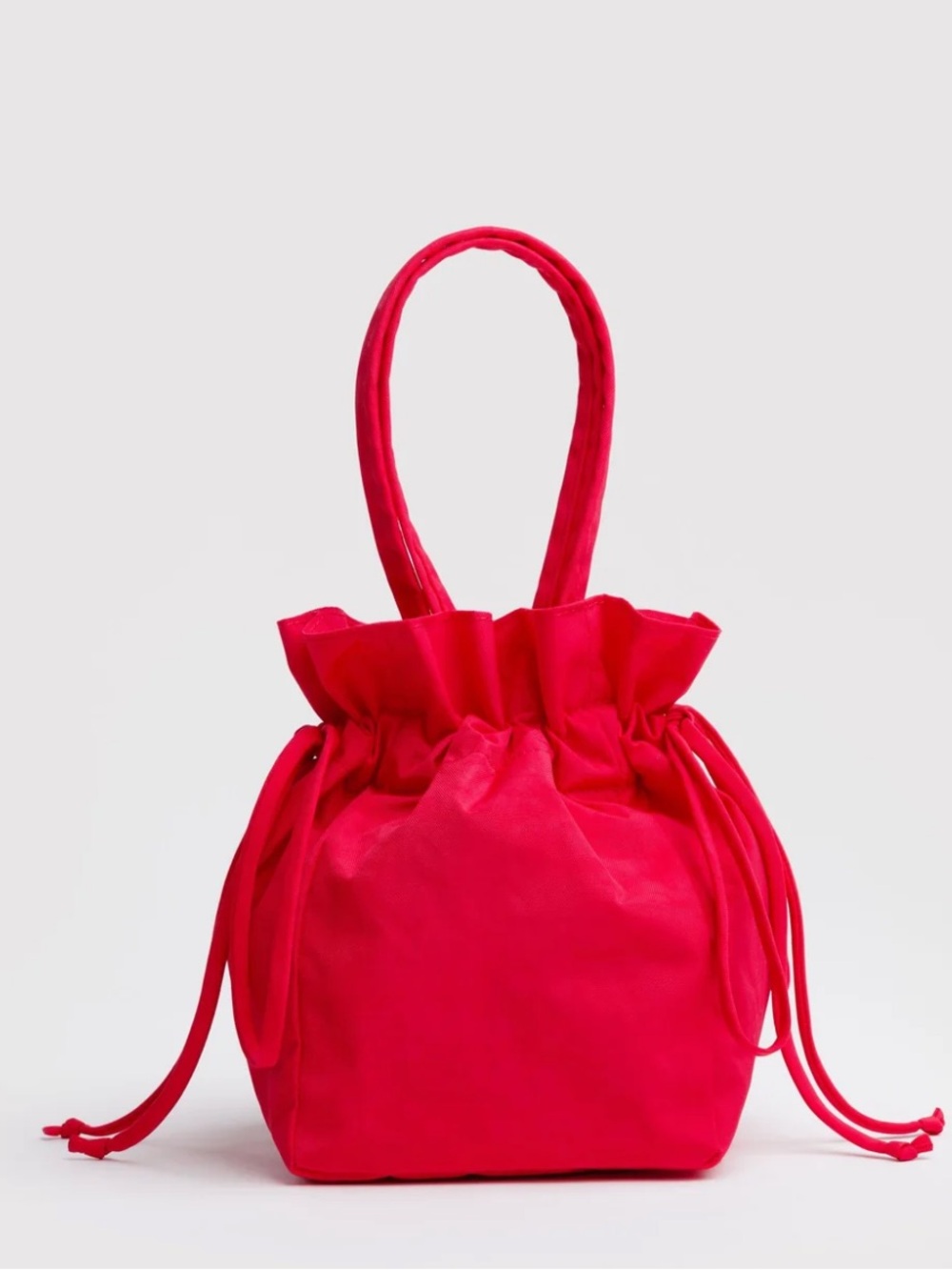 BAGGU Candy Apple Red Nylon Drawstring Bag
